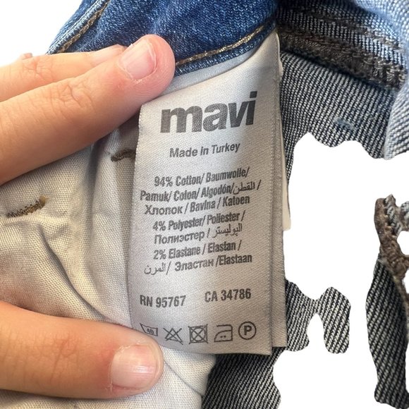 Mavi Jeans Co. Womens Size 30 Distressed Straight Bohemian Tribal Print Denim - Picture 4 of 16